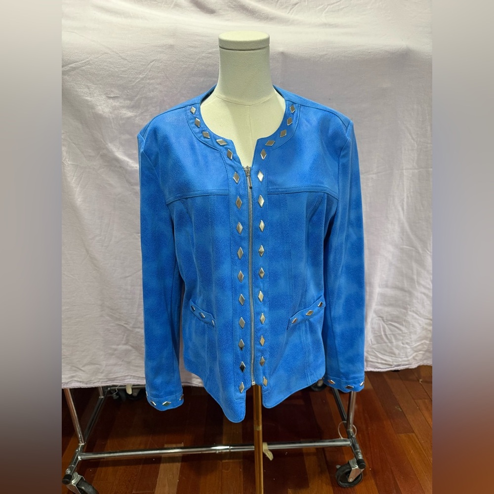 Insight Blue Blazer with Silver Details